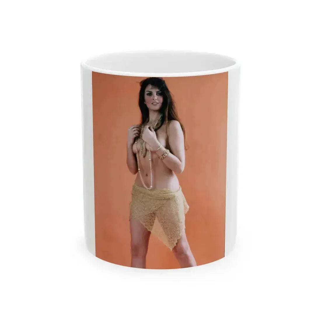 Caroline Munro #190 (Vintage Female Icon) White Coffee Mug 11oz - Go Mug Yourself