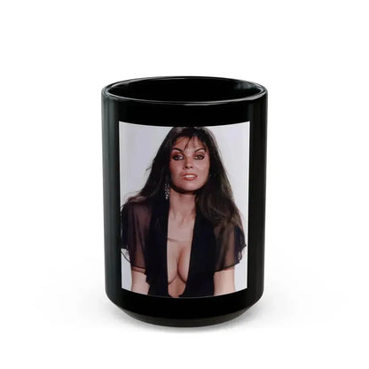 Caroline Munro #191 (Vintage Female Icon) Black Coffee Mug 15oz - Go Mug Yourself