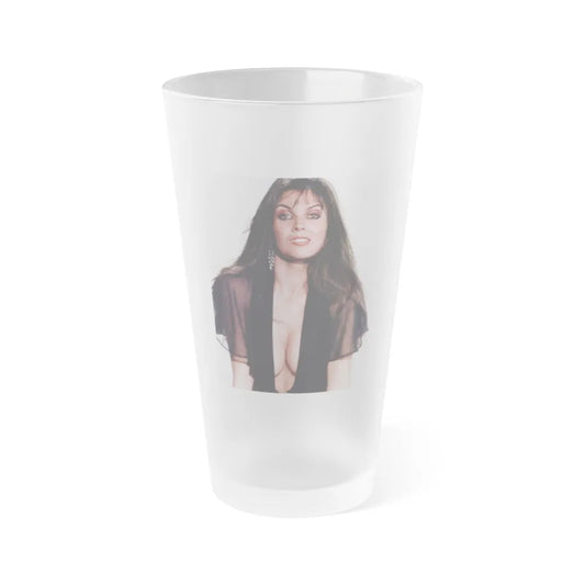 Caroline Munro #191 (Vintage Female Icon) Frosted Pint Glass 16oz-16oz-Frosted-Go Mug Yourself