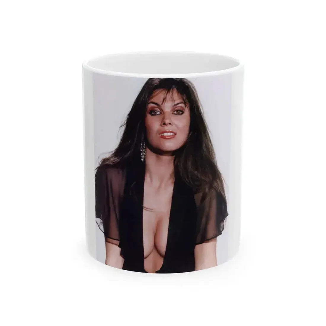Caroline Munro #191 (Vintage Female Icon) White Coffee Mug 11oz - Go Mug Yourself