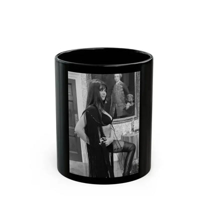 Caroline Munro #196 (Vintage Female Icon) Black Coffee Mug 11oz - Go Mug Yourself