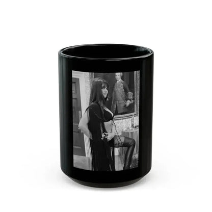 Caroline Munro #196 (Vintage Female Icon) Black Coffee Mug 15oz - Go Mug Yourself