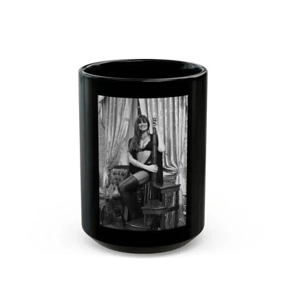 Caroline Munro #197 (Vintage Female Icon) Black Coffee Mug 15oz - Go Mug Yourself