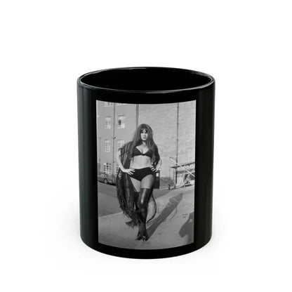 Caroline Munro #199 (Vintage Female Icon) Black Coffee Mug 11oz - Go Mug Yourself