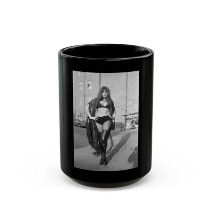 Caroline Munro #199 (Vintage Female Icon) Black Coffee Mug 15oz - Go Mug Yourself