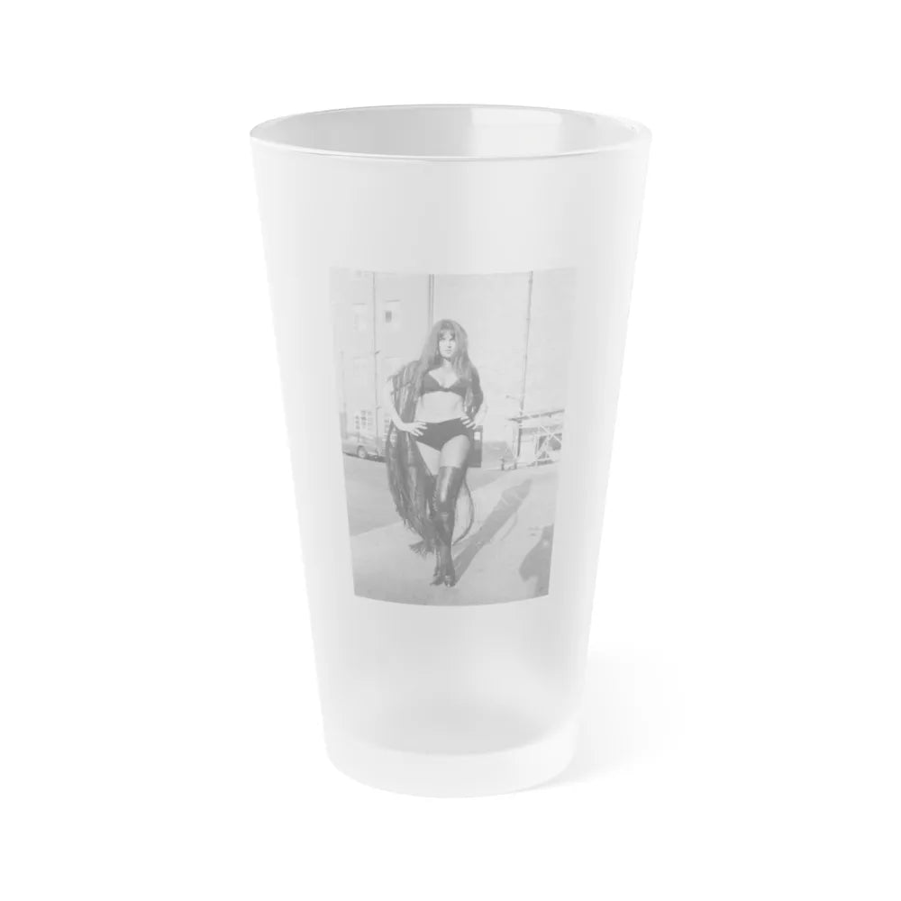 Caroline Munro #199 (Vintage Female Icon) Frosted Pint Glass 16oz-16oz-Frosted-Go Mug Yourself