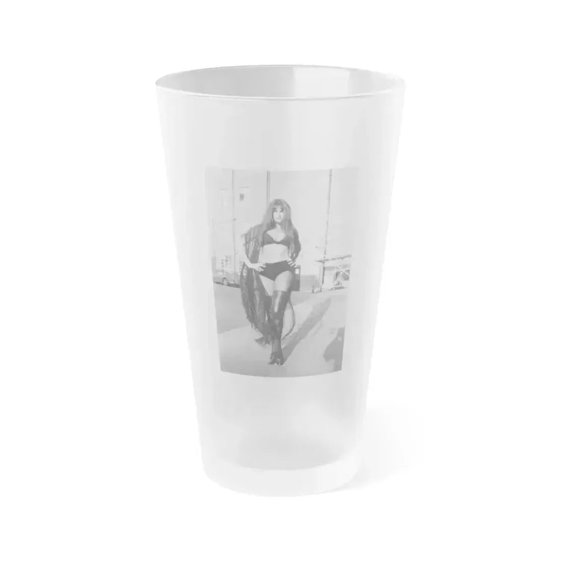 Caroline Munro #199 (Vintage Female Icon) Frosted Pint Glass 16oz 16oz Frosted - Go Mug Yourself