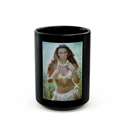 Caroline Munro #203 (Vintage Female Icon) Black Coffee Mug 15oz - Go Mug Yourself