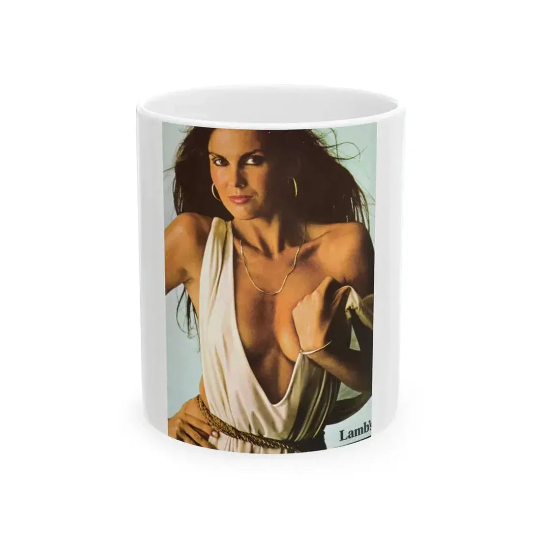 Caroline Munro #205 (Vintage Female Icon) White Coffee Mug 11oz - Go Mug Yourself
