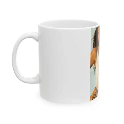 Caroline Munro #205 (Vintage Female Icon) White Coffee Mug - Go Mug Yourself