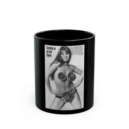 Caroline Munro #209 (Vintage Female Icon) Black Coffee Mug 11oz - Go Mug Yourself