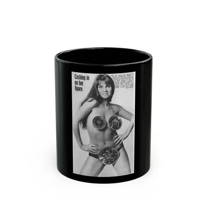 Caroline Munro #209 (Vintage Female Icon) Black Coffee Mug 11oz - Go Mug Yourself
