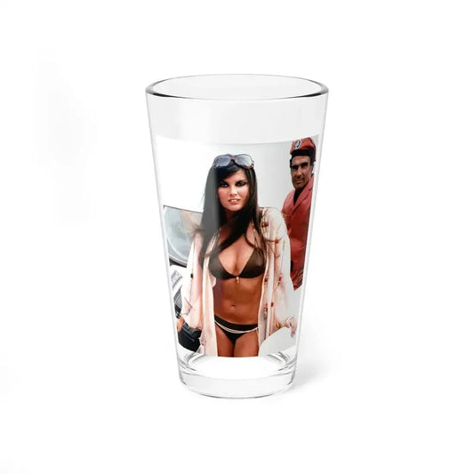 Caroline Munro #213 - 8x10 Color Full Body in 2-Piece Bikini Swimsuit Photo from late 70's (Vintage Female Icon) Pint Glass 16oz 16oz - Go Mug Yourself