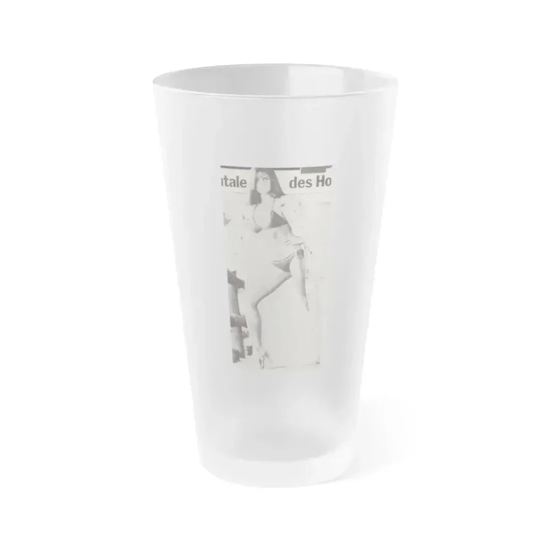 Caroline Munro #214 (Vintage Female Icon) Frosted Pint Glass 16oz 16oz Frosted - Go Mug Yourself