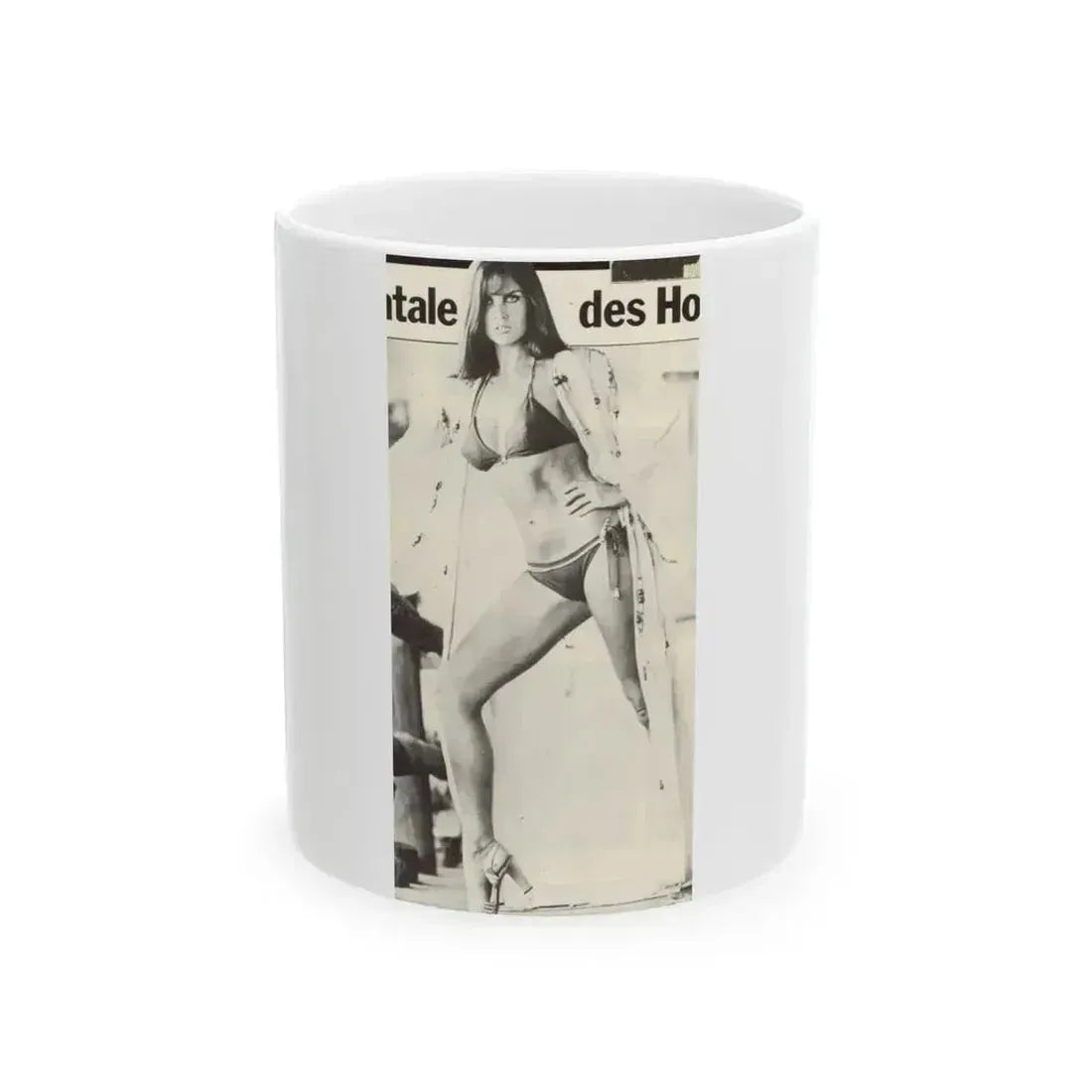 Caroline Munro #214 (Vintage Female Icon) White Coffee Mug 11oz - Go Mug Yourself