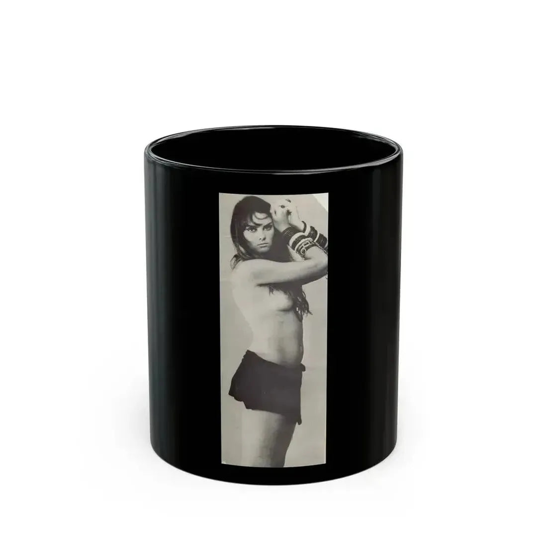 Caroline Munro #215 (Vintage Female Icon) Black Coffee Mug 11oz - Go Mug Yourself