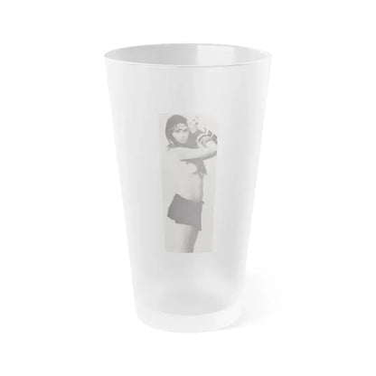 Caroline Munro #215 (Vintage Female Icon) Frosted Pint Glass 16oz 16oz Frosted - Go Mug Yourself