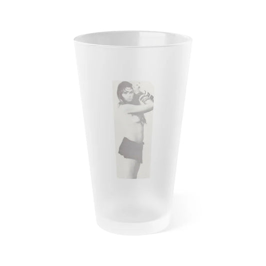 Caroline Munro #215 (Vintage Female Icon) Frosted Pint Glass 16oz-16oz-Frosted-Go Mug Yourself