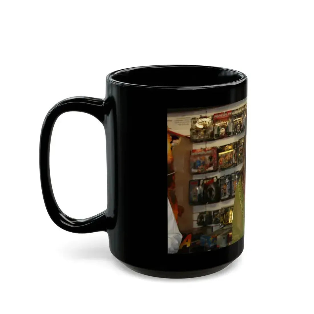 Caroline Munro #217 (Vintage Female Icon) Black Coffee Mug - Go Mug Yourself