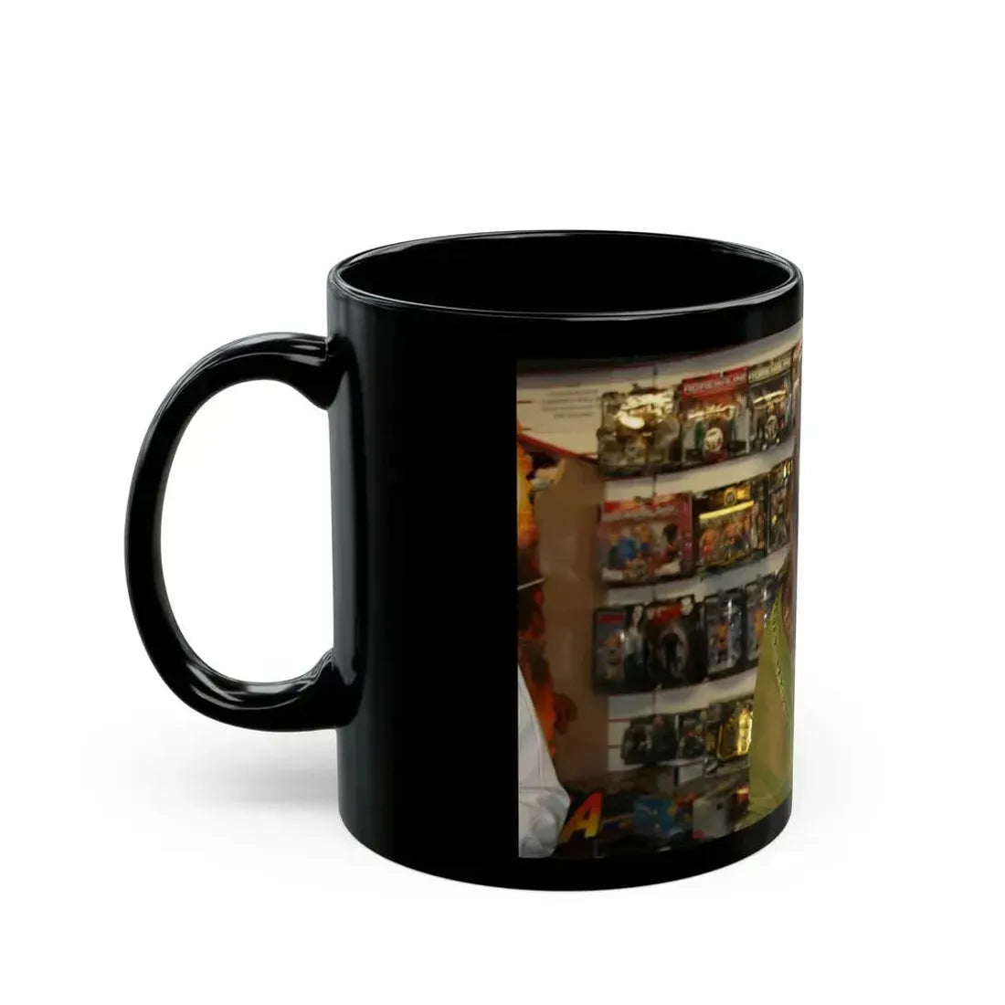 Caroline Munro #217 (Vintage Female Icon) Black Coffee Mug - Go Mug Yourself