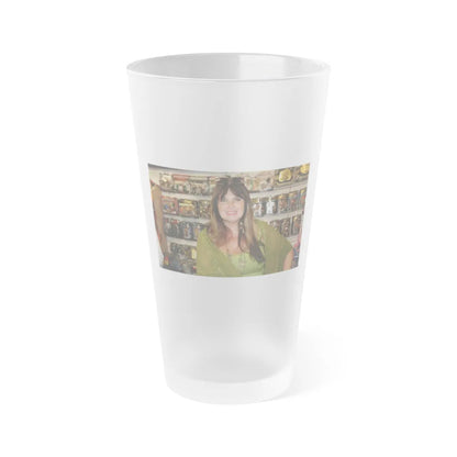 Caroline Munro #217 (Vintage Female Icon) Frosted Pint Glass 16oz-16oz-Frosted-Go Mug Yourself