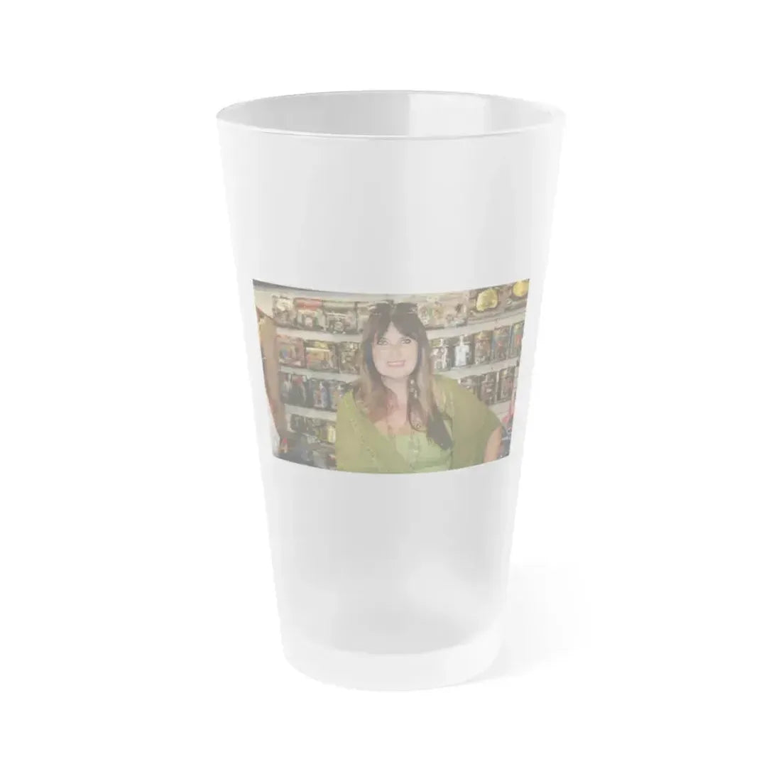 Caroline Munro #217 (Vintage Female Icon) Frosted Pint Glass 16oz 16oz Frosted - Go Mug Yourself