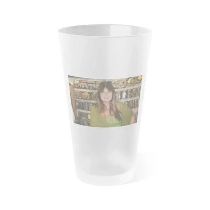 Caroline Munro #217 (Vintage Female Icon) Frosted Pint Glass 16oz 16oz Frosted - Go Mug Yourself