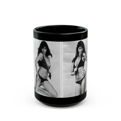 Caroline Munro #219 (Vintage Female Icon) Black Coffee Mug 15oz - Go Mug Yourself