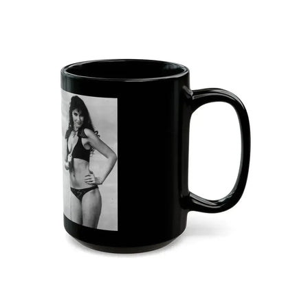 Caroline Munro #219 (Vintage Female Icon) Black Coffee Mug - Go Mug Yourself