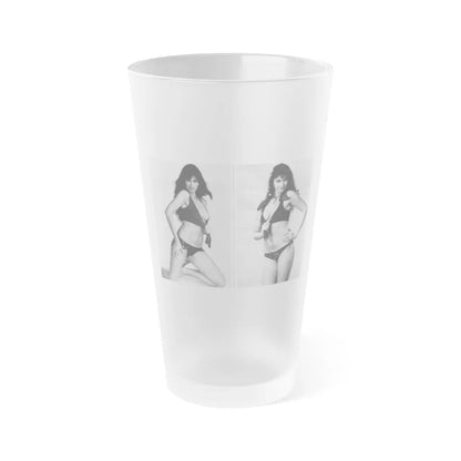 Caroline Munro #219 (Vintage Female Icon) Frosted Pint Glass 16oz-16oz-Frosted-Go Mug Yourself