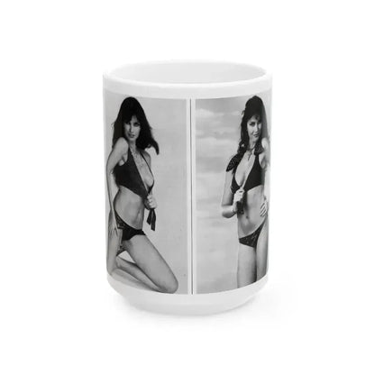 Caroline Munro #219 (Vintage Female Icon) White Coffee Mug 15oz - Go Mug Yourself