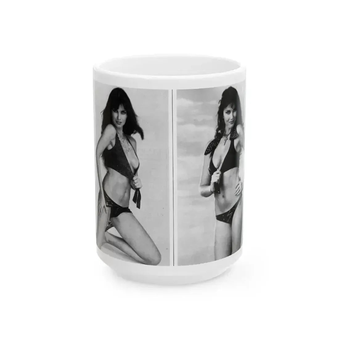 Caroline Munro #219 (Vintage Female Icon) White Coffee Mug 15oz - Go Mug Yourself