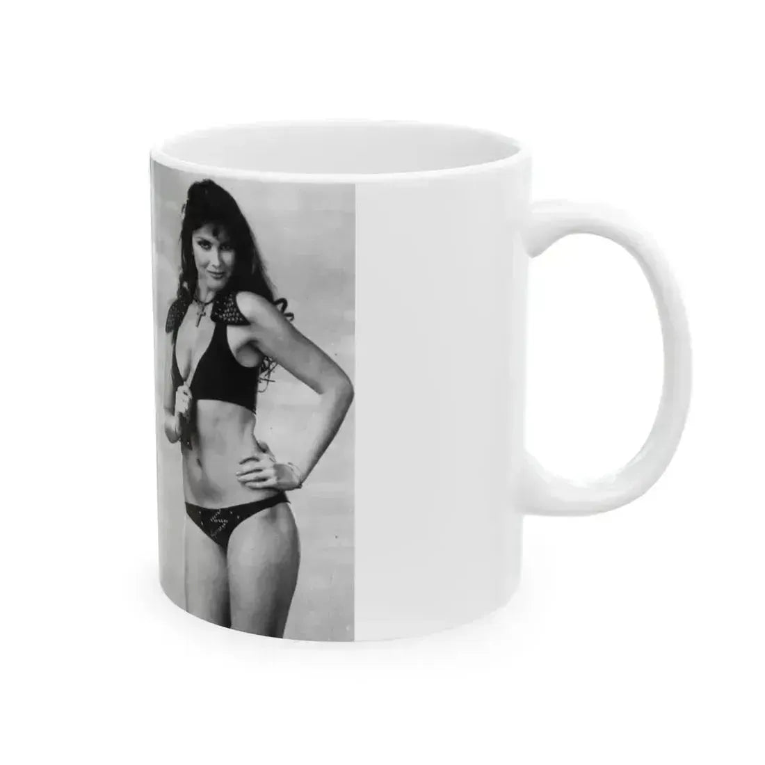 Caroline Munro #219 (Vintage Female Icon) White Coffee Mug - Go Mug Yourself