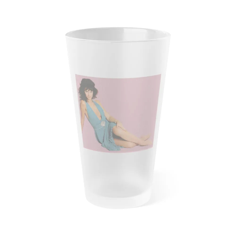 Caroline Munro #223 (Vintage Female Icon) Frosted Pint Glass 16oz-16oz-Frosted-Go Mug Yourself