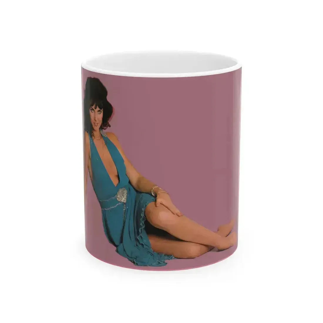 Caroline Munro #223 (Vintage Female Icon) White Coffee Mug 11oz - Go Mug Yourself