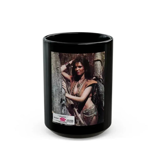 Caroline Munro #226 (Vintage Female Icon) Black Coffee Mug 15oz - Go Mug Yourself