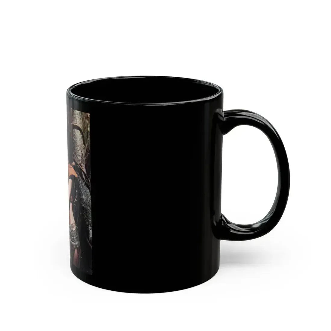 Caroline Munro #226 (Vintage Female Icon) Black Coffee Mug - Go Mug Yourself