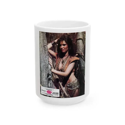 Caroline Munro #226 (Vintage Female Icon) White Coffee Mug 15oz - Go Mug Yourself