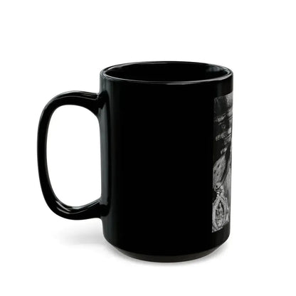 Caroline Munro #228 (Vintage Female Icon) Black Coffee Mug - Go Mug Yourself