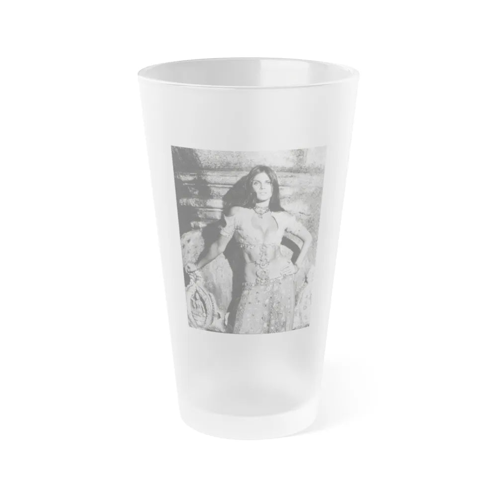 Caroline Munro #228 (Vintage Female Icon) Frosted Pint Glass 16oz-16oz-Frosted-Go Mug Yourself