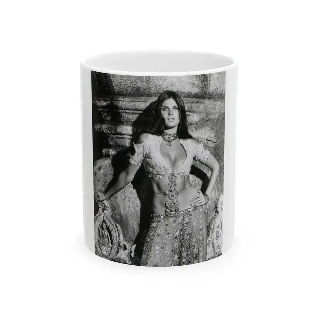 Caroline Munro #228 (Vintage Female Icon) White Coffee Mug 11oz - Go Mug Yourself