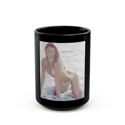 Caroline Munro #229 (Vintage Female Icon) Black Coffee Mug 15oz - Go Mug Yourself