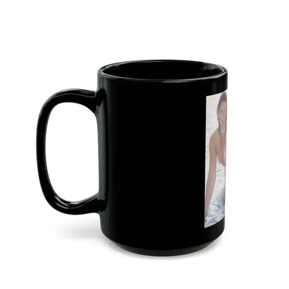 Caroline Munro #229 (Vintage Female Icon) Black Coffee Mug - Go Mug Yourself