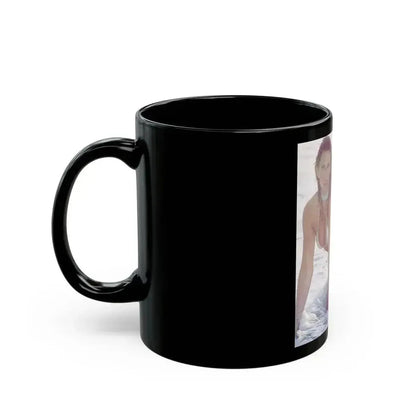 Caroline Munro #229 (Vintage Female Icon) Black Coffee Mug - Go Mug Yourself