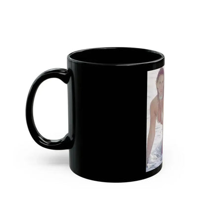 Caroline Munro #229 (Vintage Female Icon) Black Coffee Mug - Go Mug Yourself