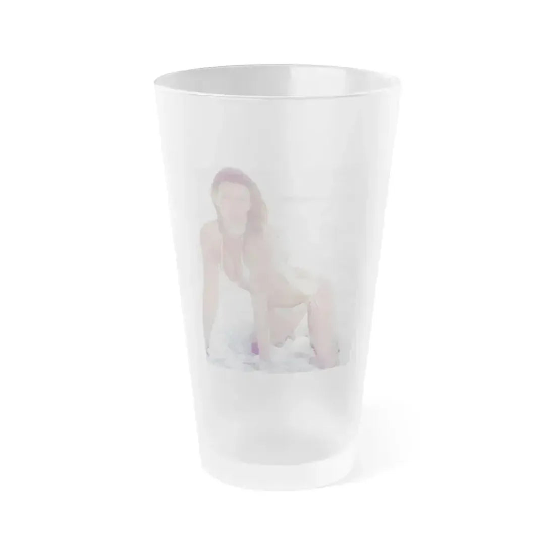 Caroline Munro #229 (Vintage Female Icon) Frosted Pint Glass 16oz 16oz Frosted - Go Mug Yourself