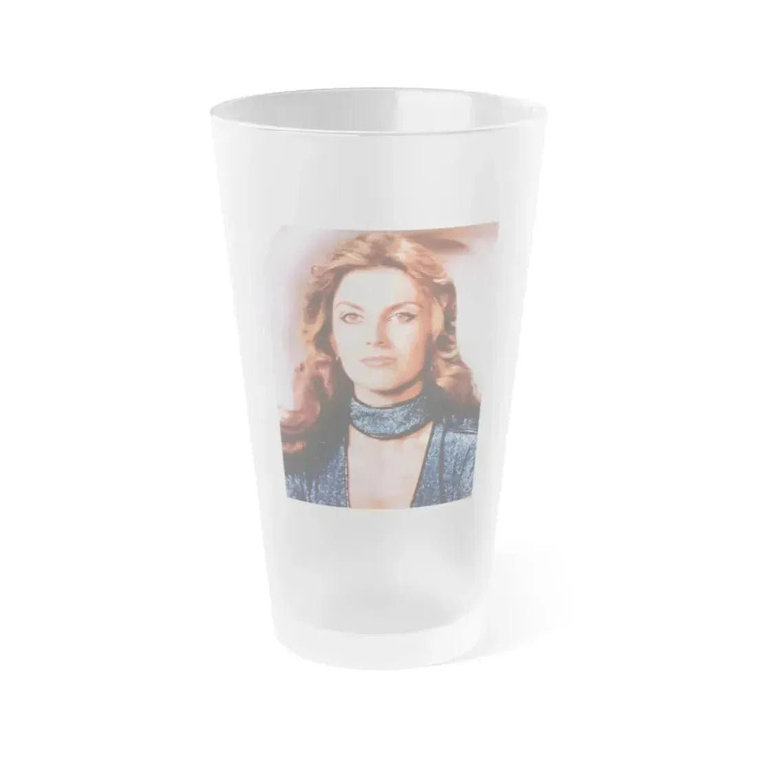 Caroline Munro #231 (Vintage Female Icon) Frosted Pint Glass 16oz 16oz Frosted - Go Mug Yourself