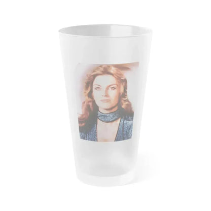 Caroline Munro #231 (Vintage Female Icon) Frosted Pint Glass 16oz 16oz Frosted - Go Mug Yourself