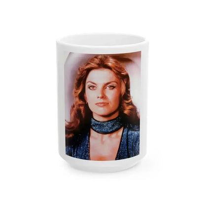 Caroline Munro #231 (Vintage Female Icon) White Coffee Mug 15oz - Go Mug Yourself