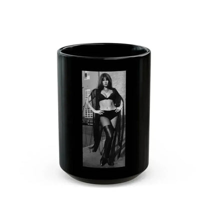 Caroline Munro #232 (Vintage Female Icon) Black Coffee Mug 15oz - Go Mug Yourself